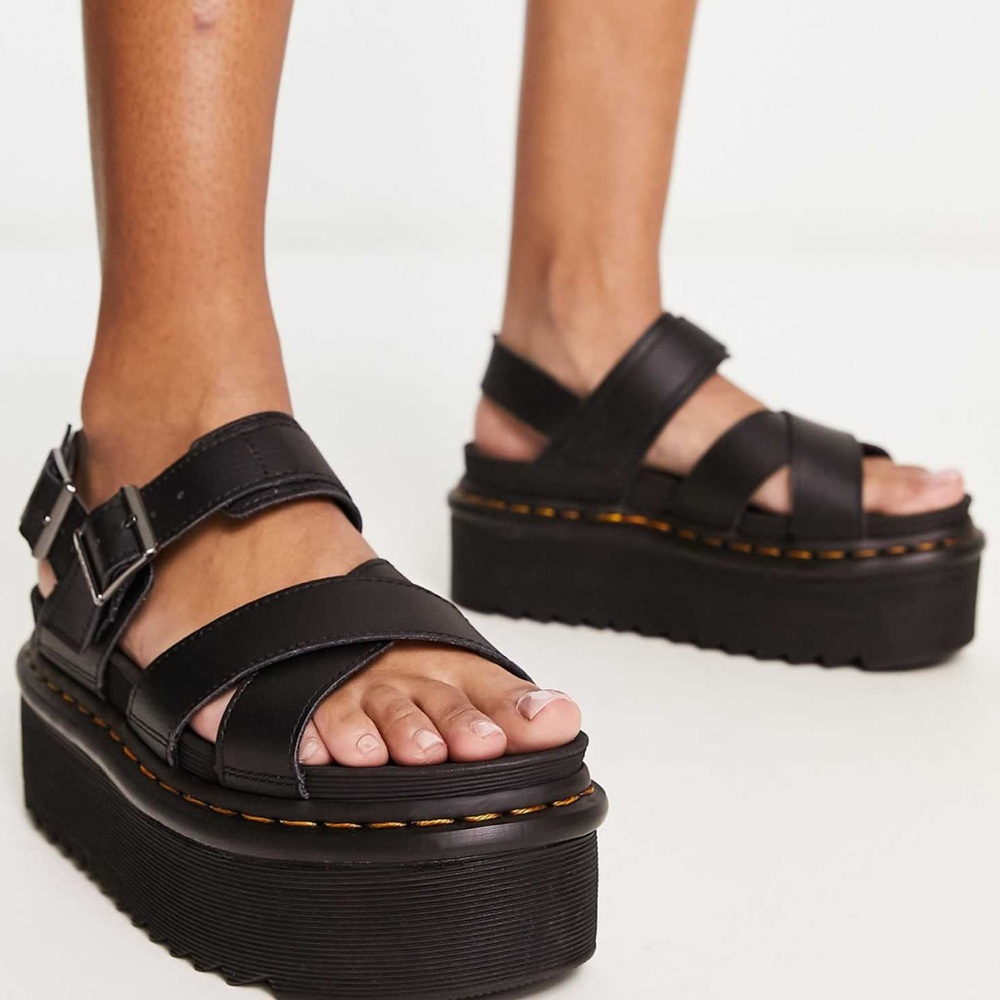 Dr Martens Women's Black Platform Sandals
